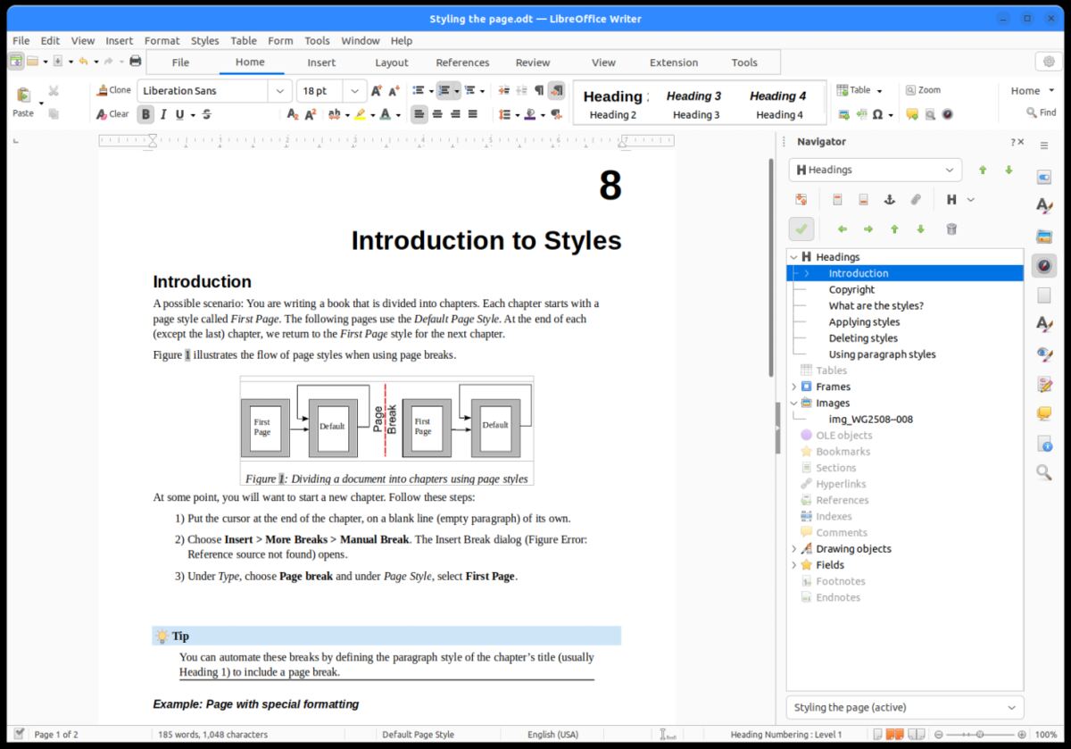 LibreOffice - ukázka rozhraní
